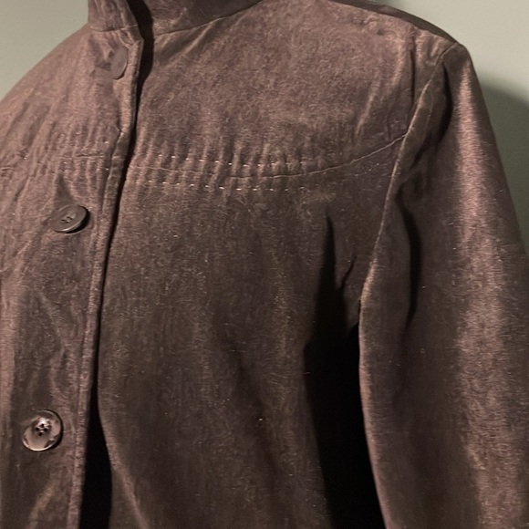 J. Jill coal gray velvet swing Women's Jacket large - Picture 2 of 6